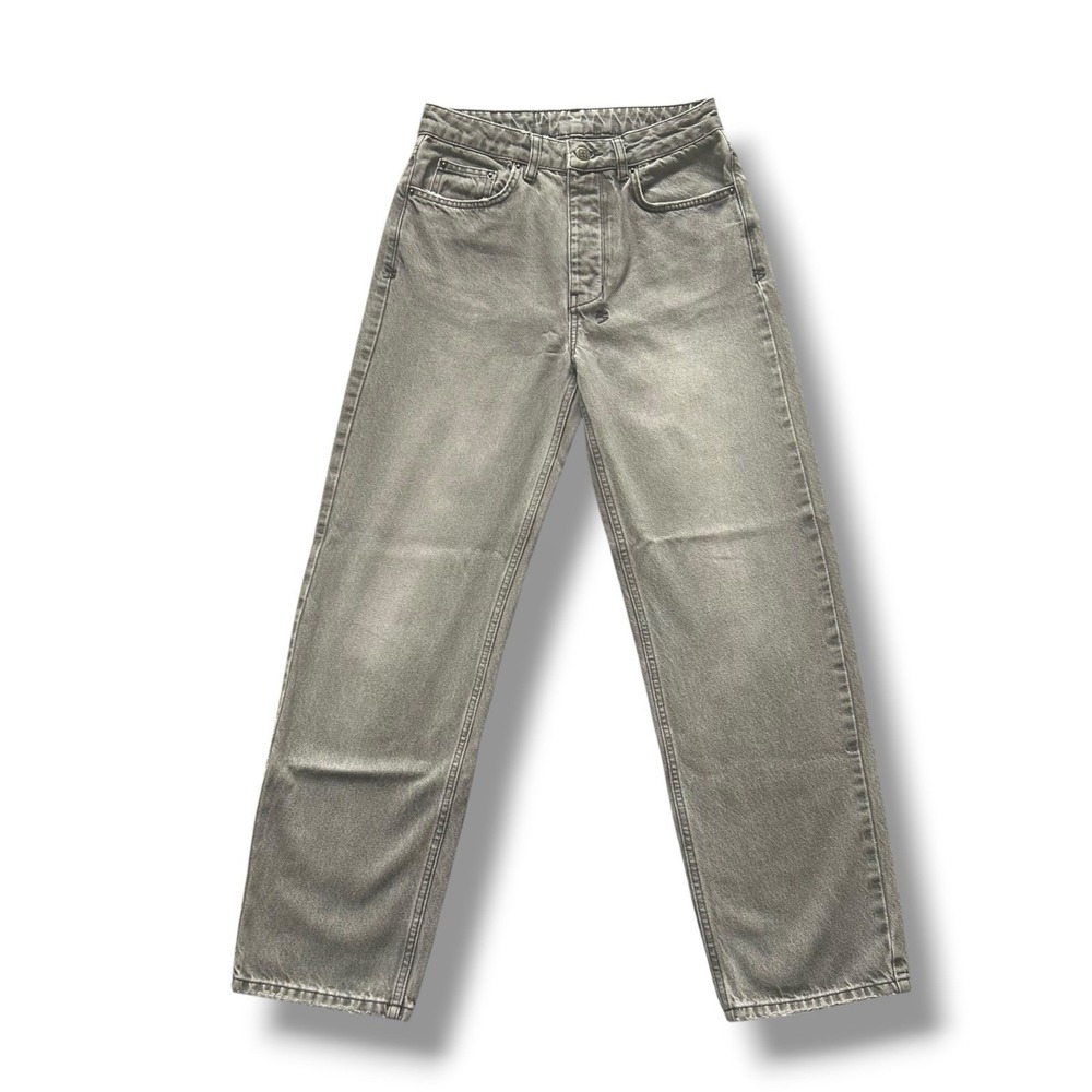 Ksubi Playback High-Waisted Rigid Straight Leg Jeans - 004 Grey - Size 25